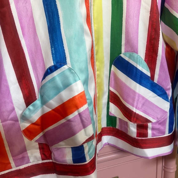 Never Fully Dressed Suki Rainbow Stripe Bomber Curve - Picture 4 of 10